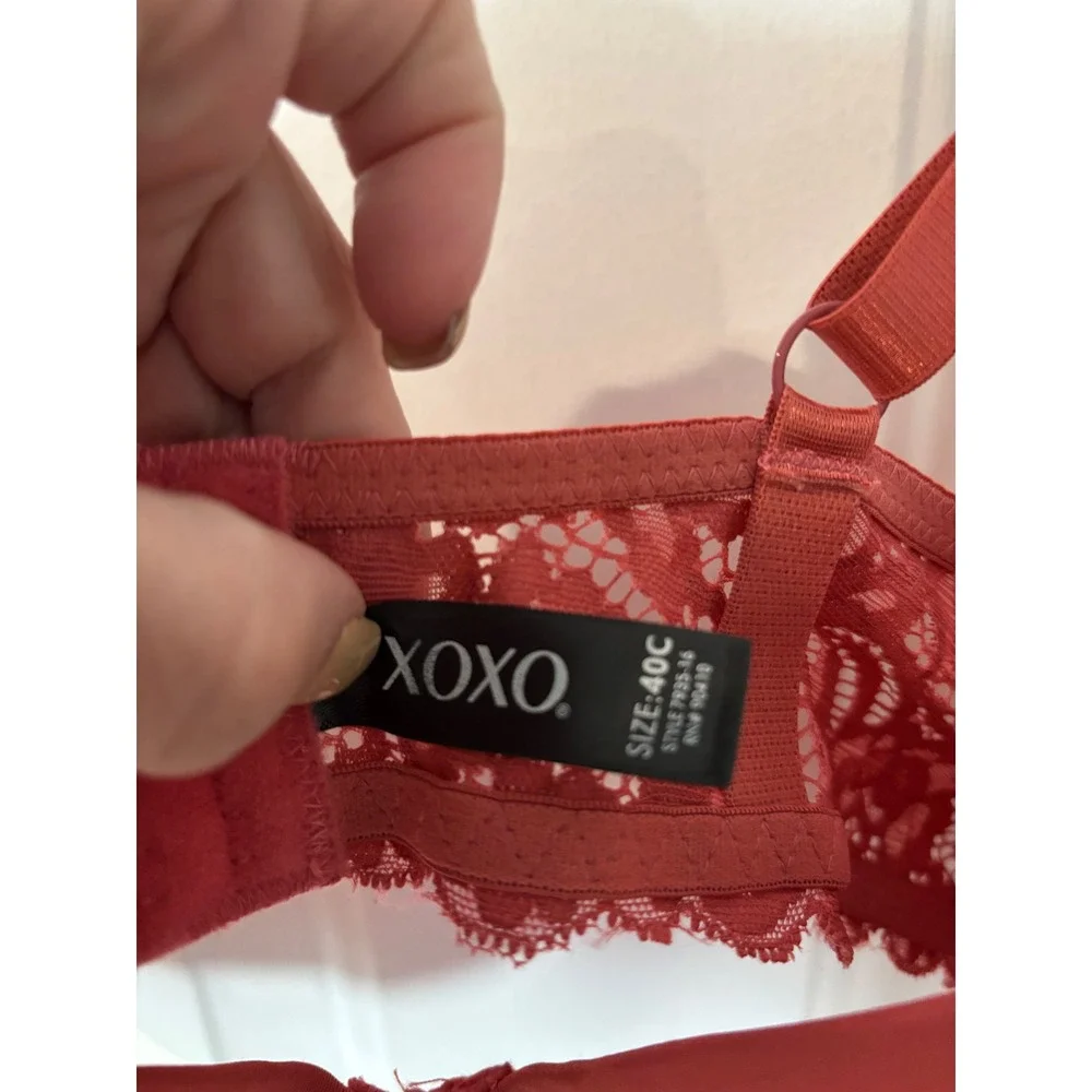 XOXO Lace Trim Padded T-Shirt Bra Adjustable Straps‎ P835-16 40C